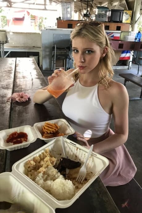 Girlfriend Amanda Riley shows her big tits & twat in public in a compilation
