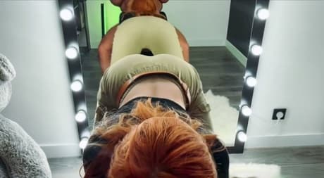 Redheaded teen Sweetie Fox gets on her knees for a hot doggystyle fuck