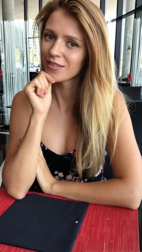 Beautiful amateur Maria C takes off her sexy dress for some POV sex