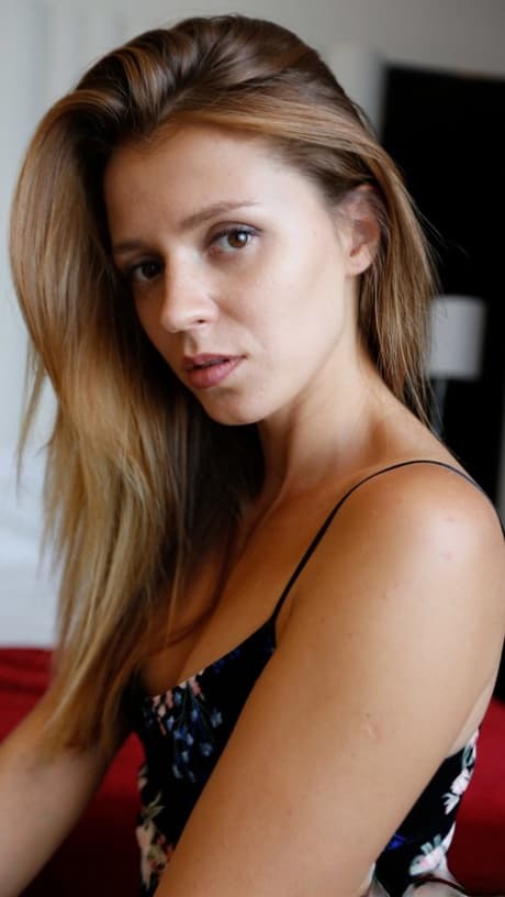 Beautiful amateur Maria C takes off her sexy dress for some POV sex
