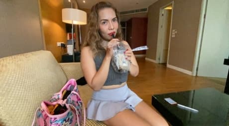 Gorgeous amateur Nan C enjoys POV hardcore sex after a sexy striptease