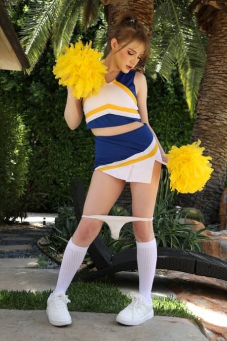 Sexy cheerleaders Maria Kazi & Melody Marks engage in some hot lesbian sex
